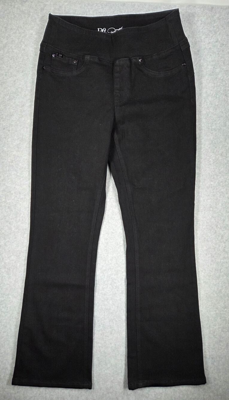 DG2 Diane Gilman Slimming Comfort Waist Bootcut Jeans Black M NWT New with Tags